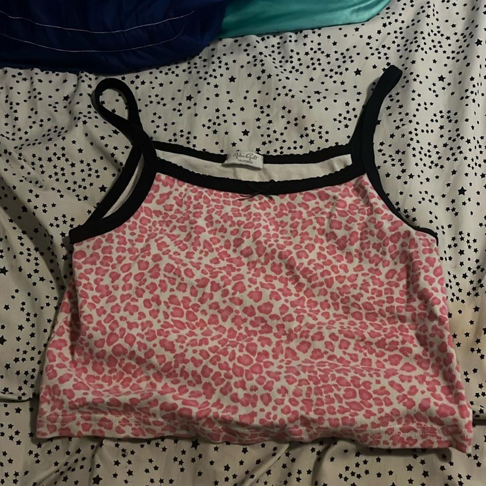 Leopard Printed Pink Crop Top